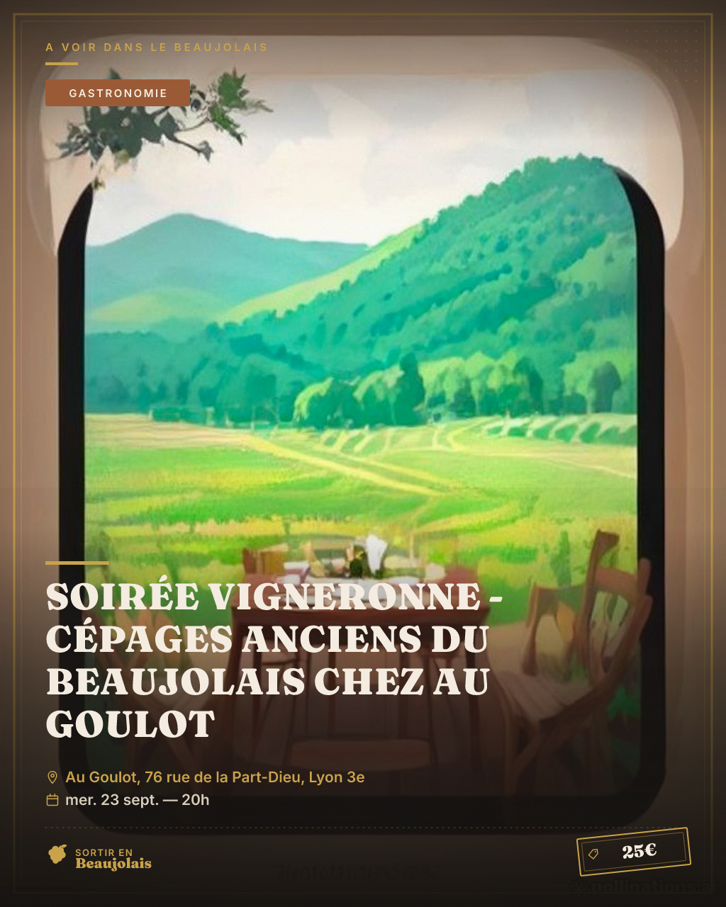 Soirée vigneronne - cépages anciens du Beaujolais chez Au Goulot