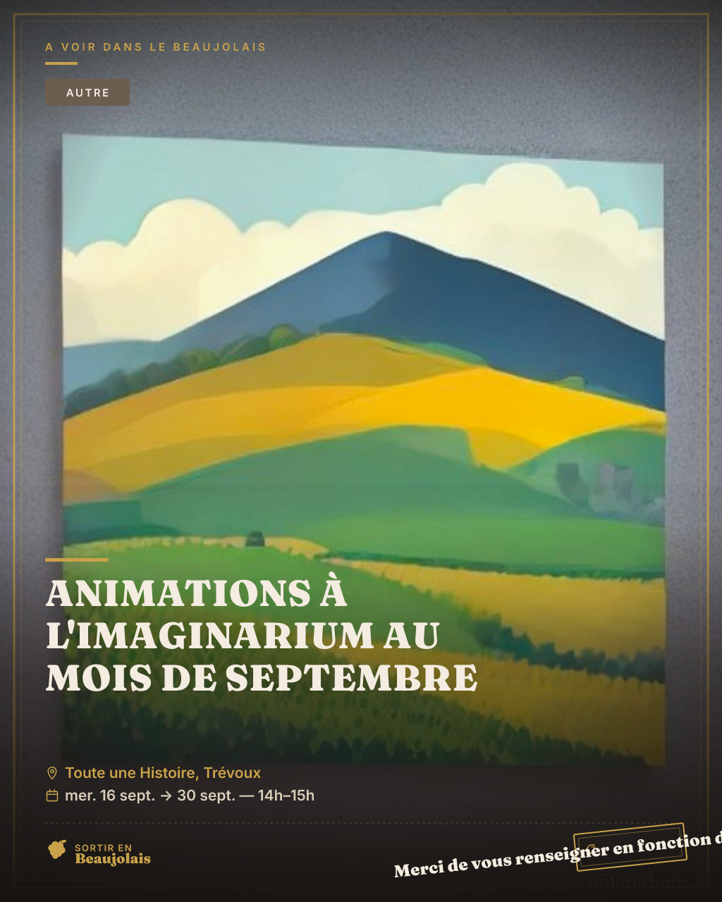 Animations à l'imaginarium au mois de septembre
