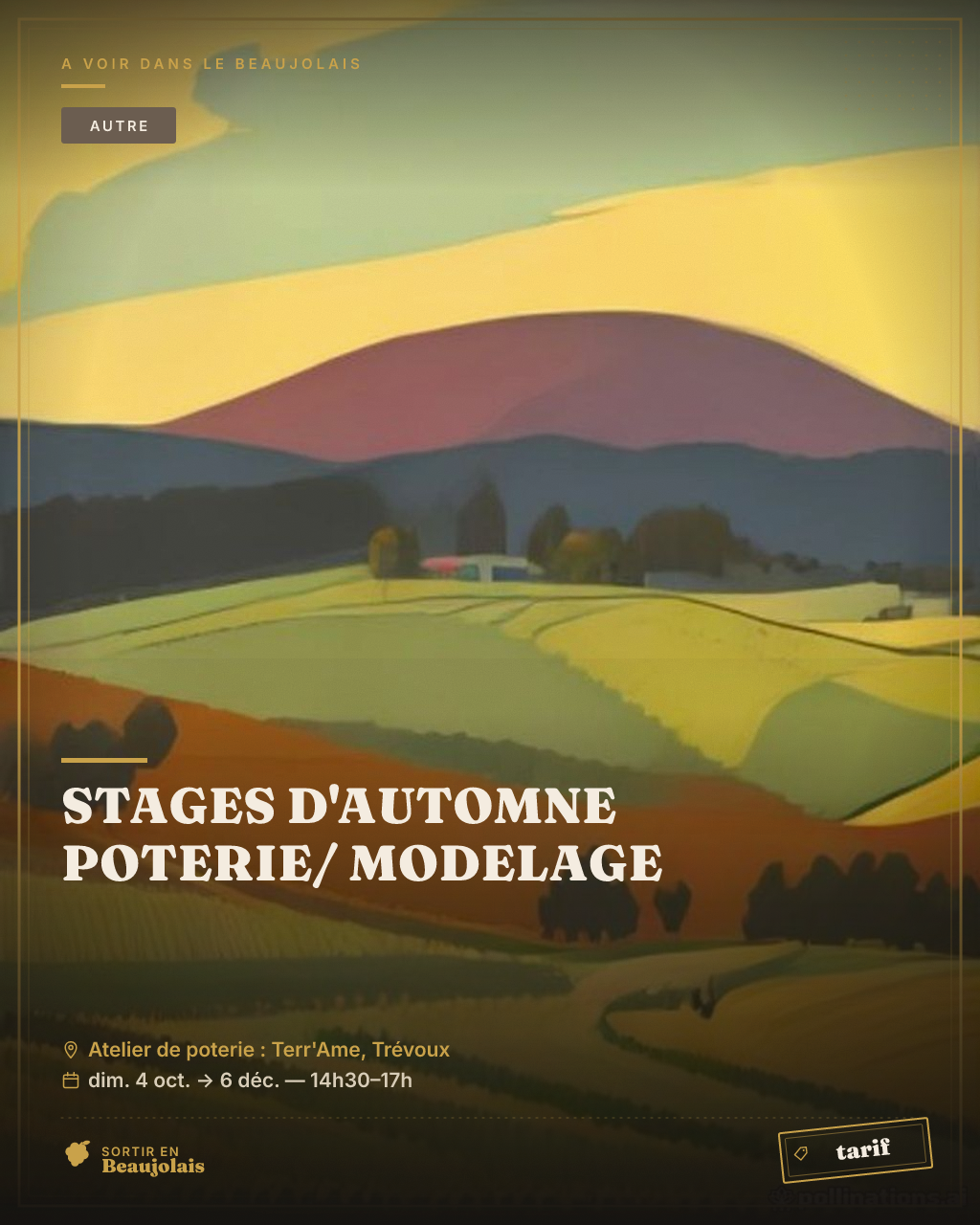 stages d'automne Poterie/ Modelage